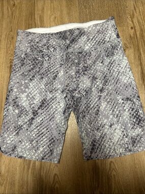 Calvin Klein Gray Snake-Print Bike Shorts